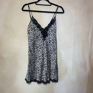 Victoria's Secret Black and White Leopard Chemise